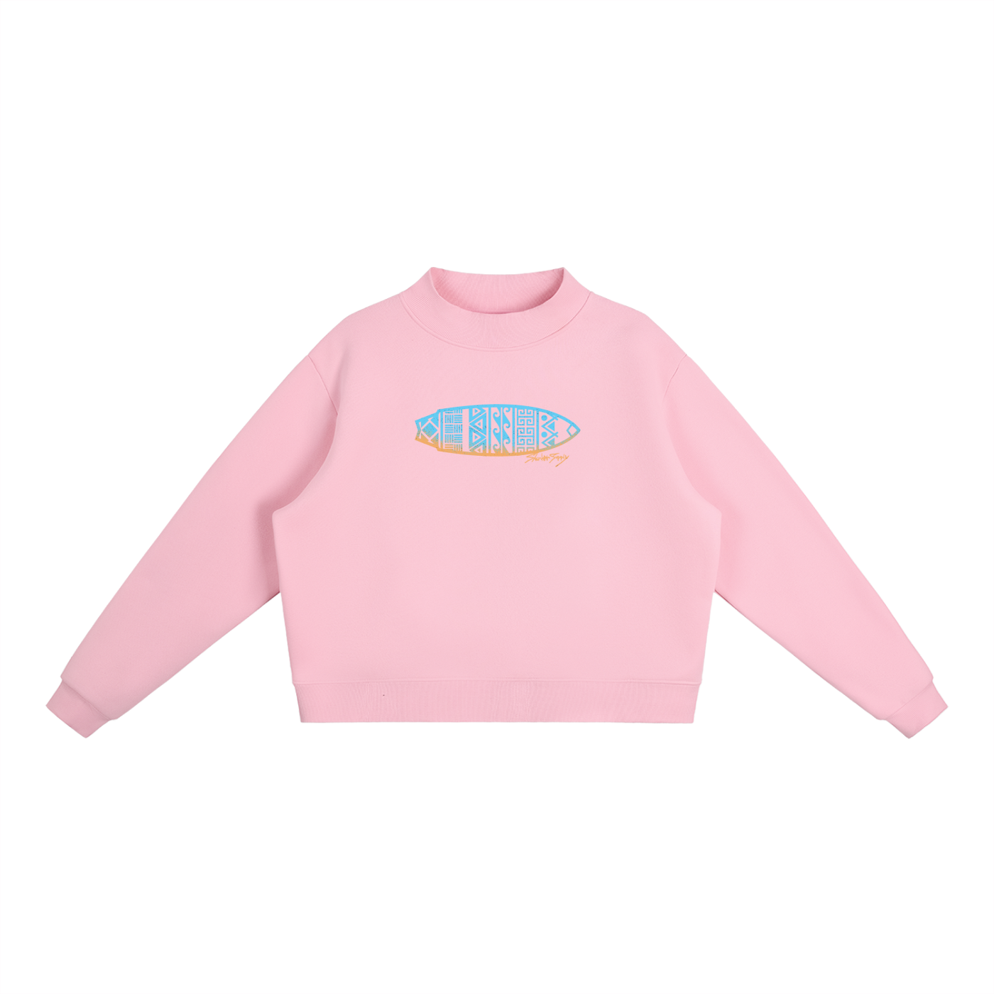 Boardle Mock-Neck Crew Sweatshirt